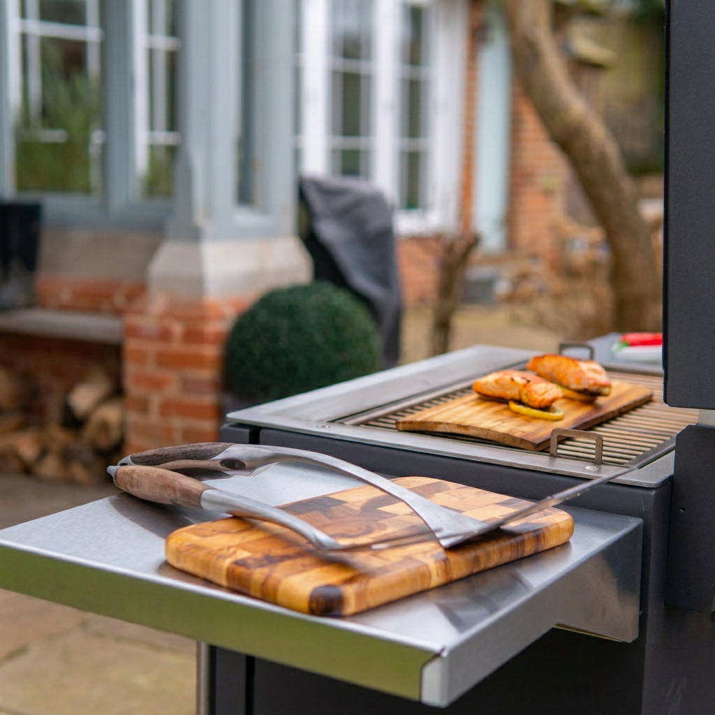BBQube Outdoor Wood Burning Stove Heater & Charcoal Grill with 2-Wheel Mobile Base