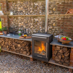 BBQube Outdoor Kitchen Grill & Wood Burning Stove Heater Core