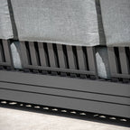 Panama 3 Seat Outdoor Sofa With Built In Sun Lounger Two In One Washed Grey Premium