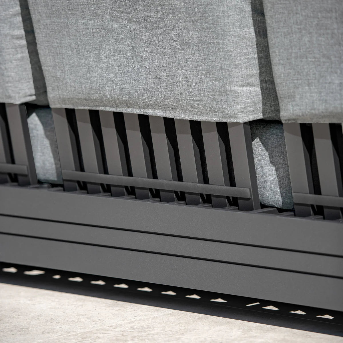 Panama 3 Seat Outdoor Sofa With Built In Sun Lounger Two In One Washed Grey Premium