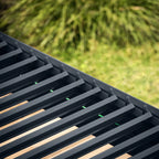 PergoSTET Plus Frame Only 4m x 4m Square Pergola with LED Lighting in Grey