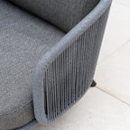 Dekota Large Corner Sofa Dining Set with Altura Rising Table in Charcoal
