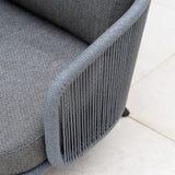 Dekota Large Corner Sofa Dining Set with Altura Rising Table in Charcoal