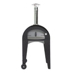 Fontana Amalfi Wood Pizza Oven 80x50 cm Cooking Chamber On Painted Steel Trolley With Wheels