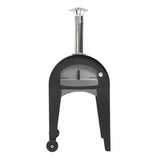 Fontana Amalfi Wood Pizza Oven 80x50 cm Cooking Chamber On Painted Steel Trolley With Wheels