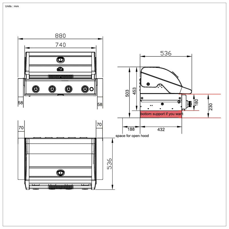 GRLLR Prime G4 Build-in BBQ