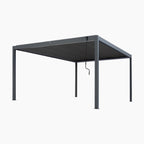 PergoSTET Plus Frame Only 4m x 4m Square Pergola with LED Lighting in Grey
