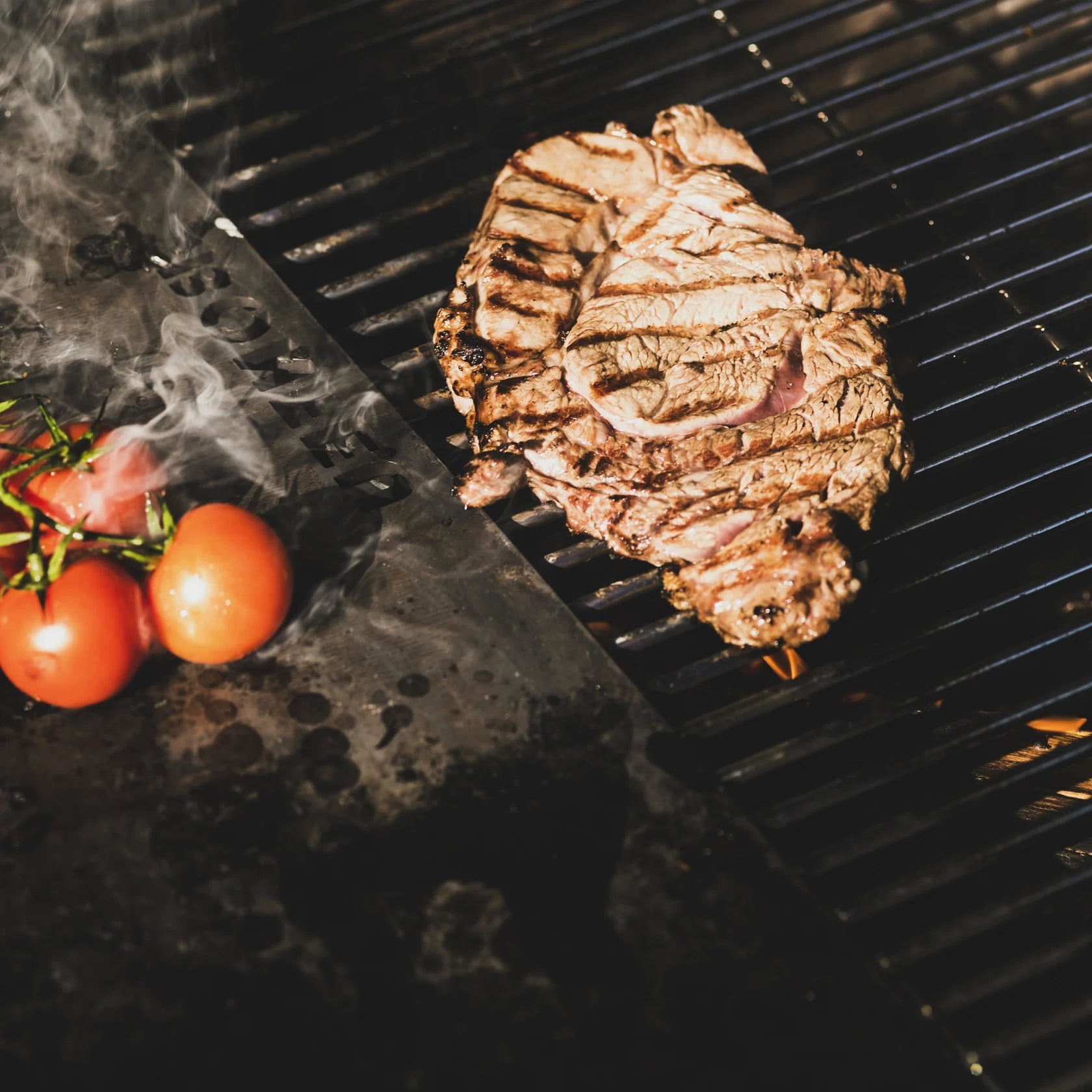 BonFeu Fire Pit Grill Half Circle