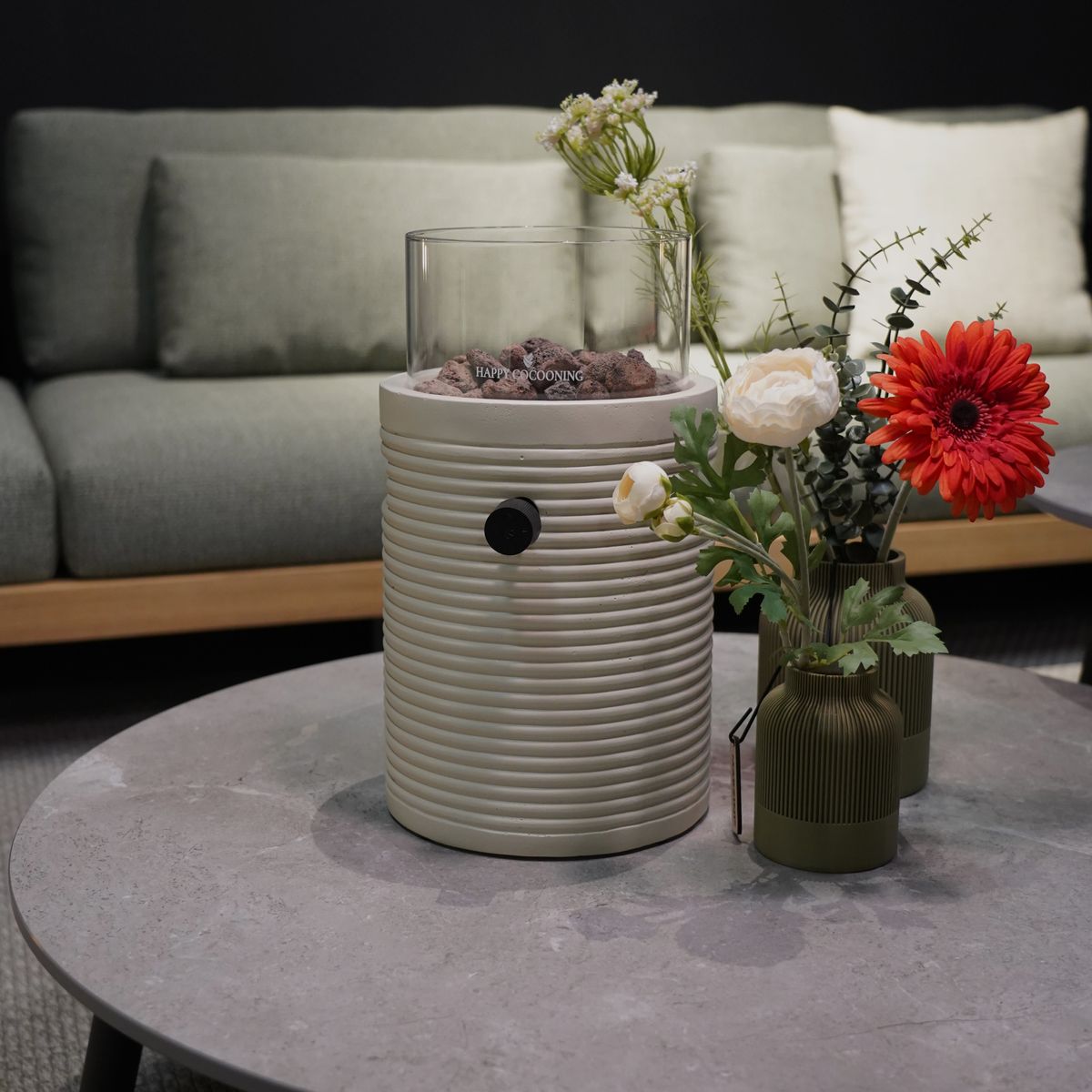 Happy Cocooning Lumi Groove Tabletop Gas Fireplace