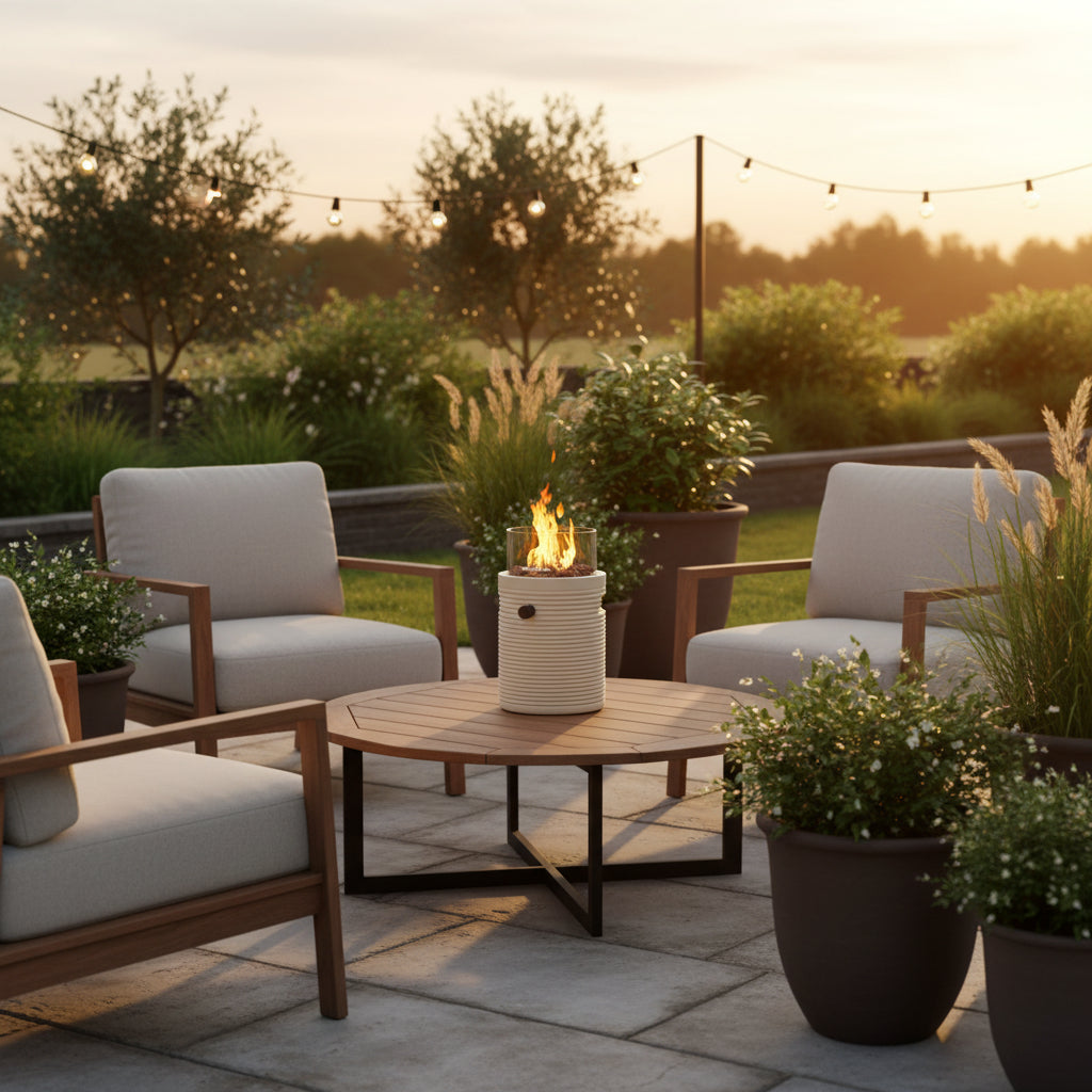 Happy Cocooning Lumi Groove Tabletop Gas Fireplace