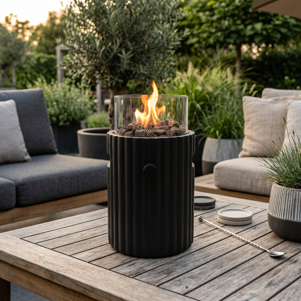 Happy Cocooning Lumi Rib Tabletop Gas Fireplace