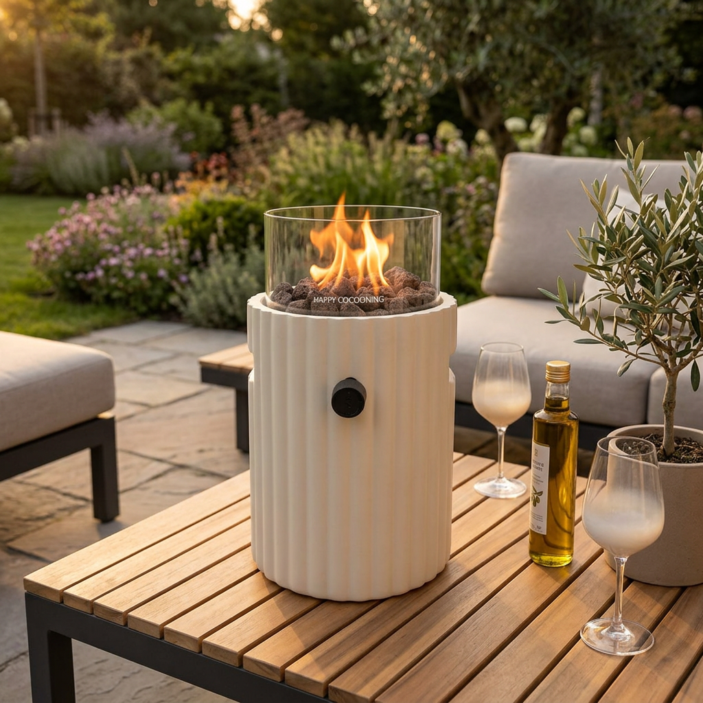 Happy Cocooning Lumi Rib Tabletop Gas Fireplace