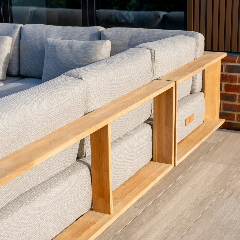 Eternity Modular Teak Corner Group in Light Grey