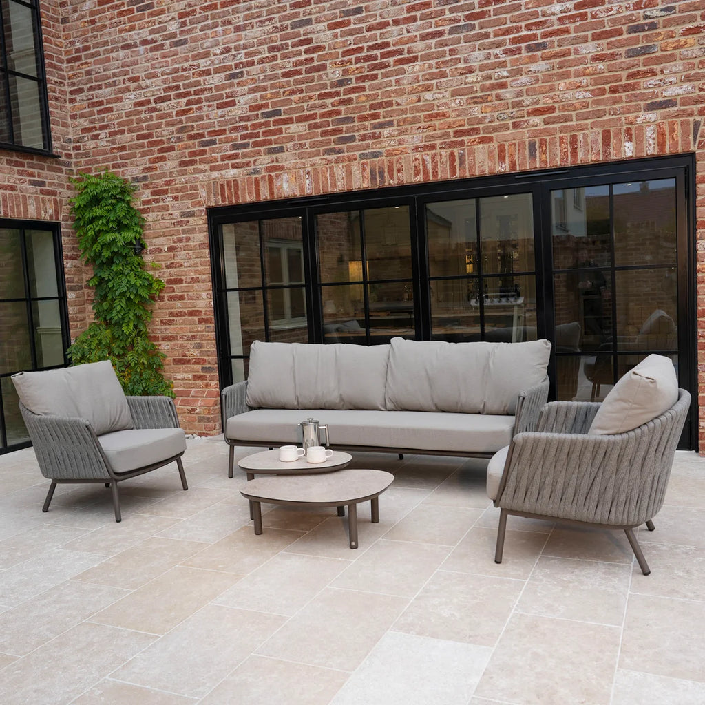 Capri 3 Seat Sofa Set in Stone Grey