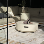 Happy Cocooning Estate Round 76 Gas Fire Pit Table
