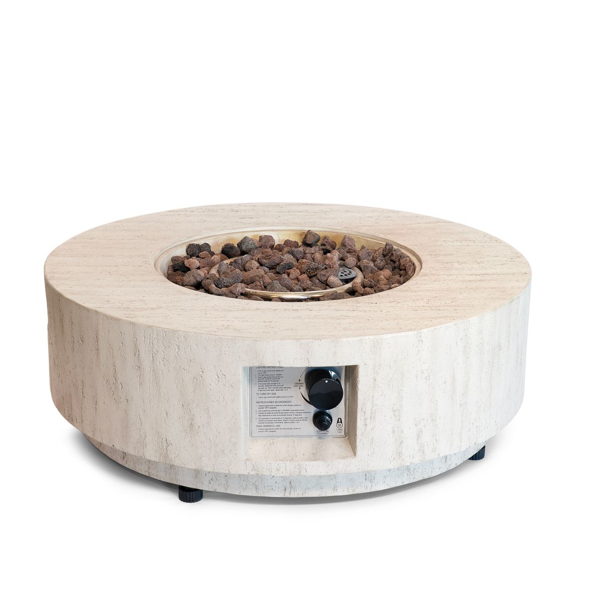 Happy Cocooning Estate Round 76 Gas Fire Pit Table