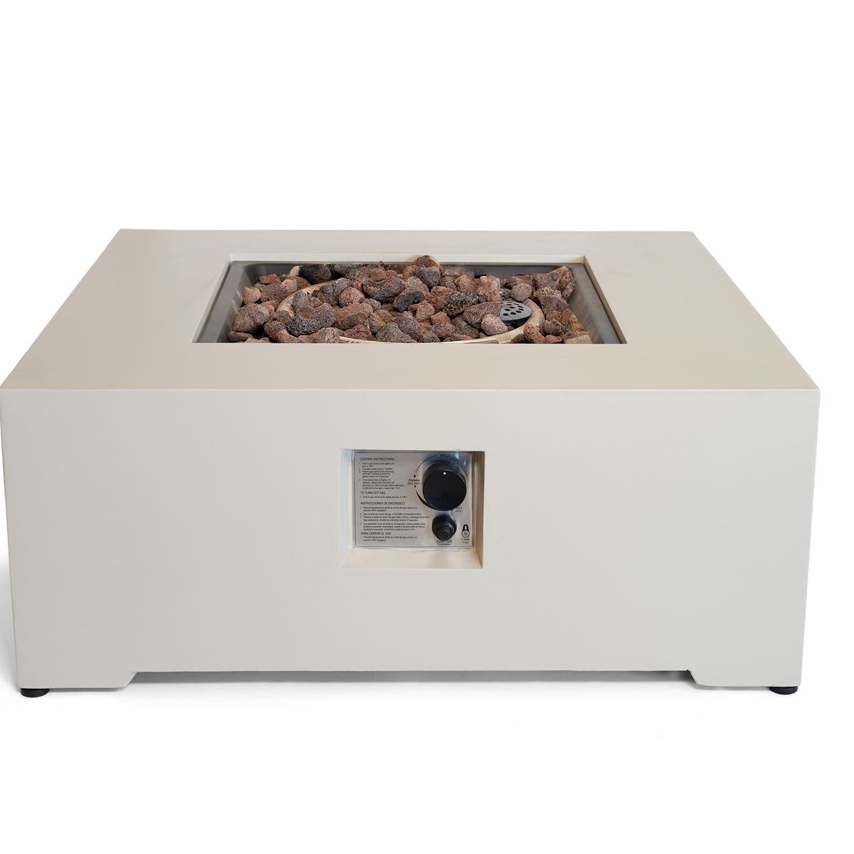 Happy Cocooning Estate Square 88 Gas Fire Pit Table