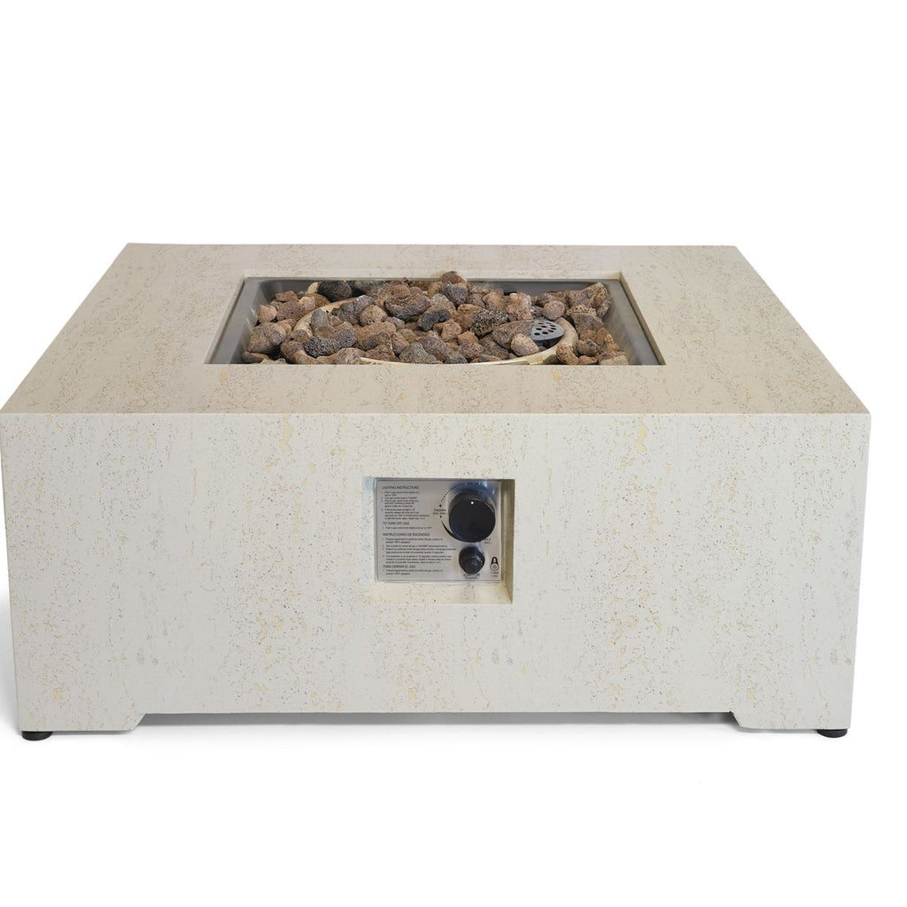 Happy Cocooning Estate Square 88 Gas Fire Pit Table