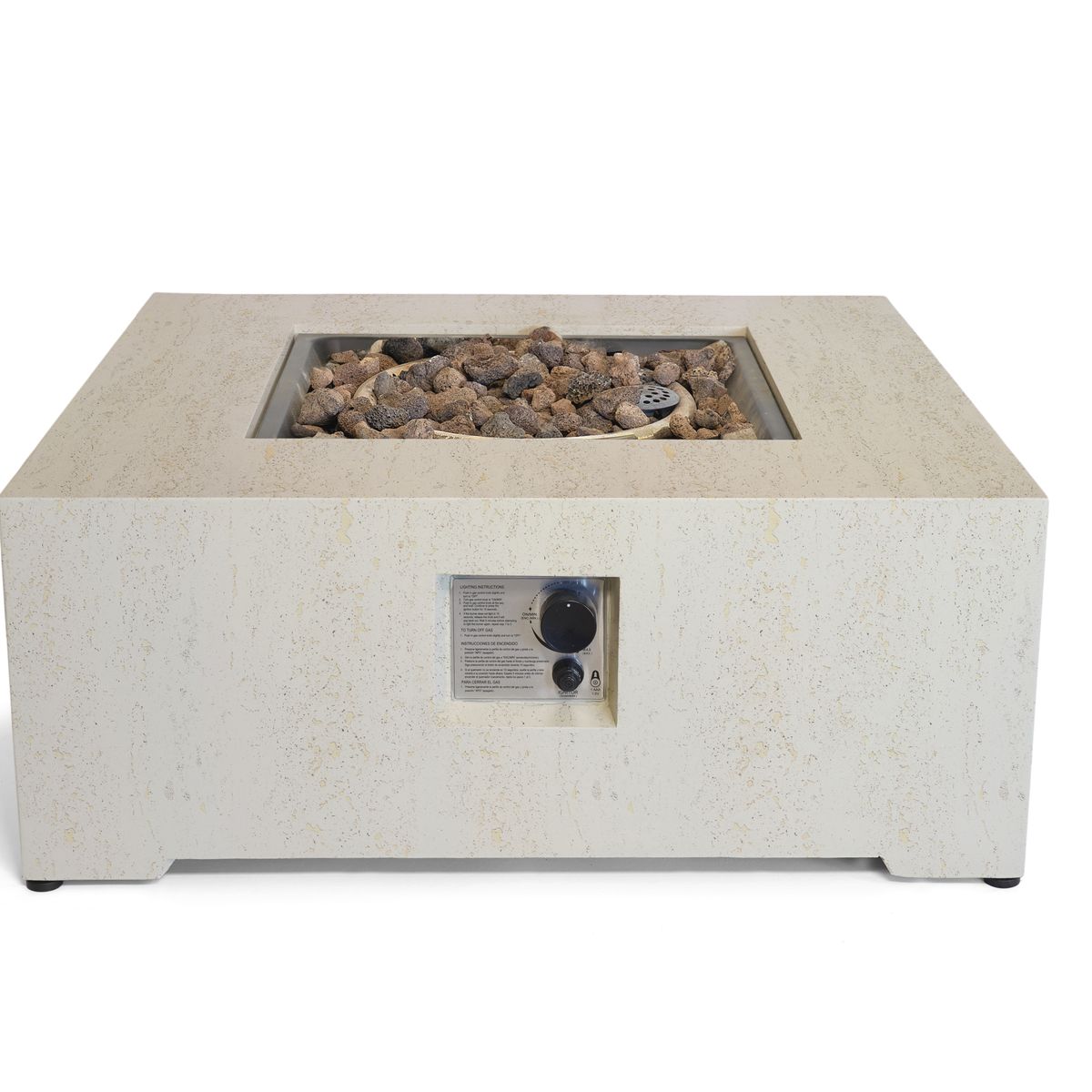 Happy Cocooning Estate Square 88 Gas Fire Pit Table