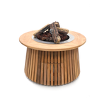 Happy Cocooning Lagune Round 60 Teak Gas Fire Pit Table