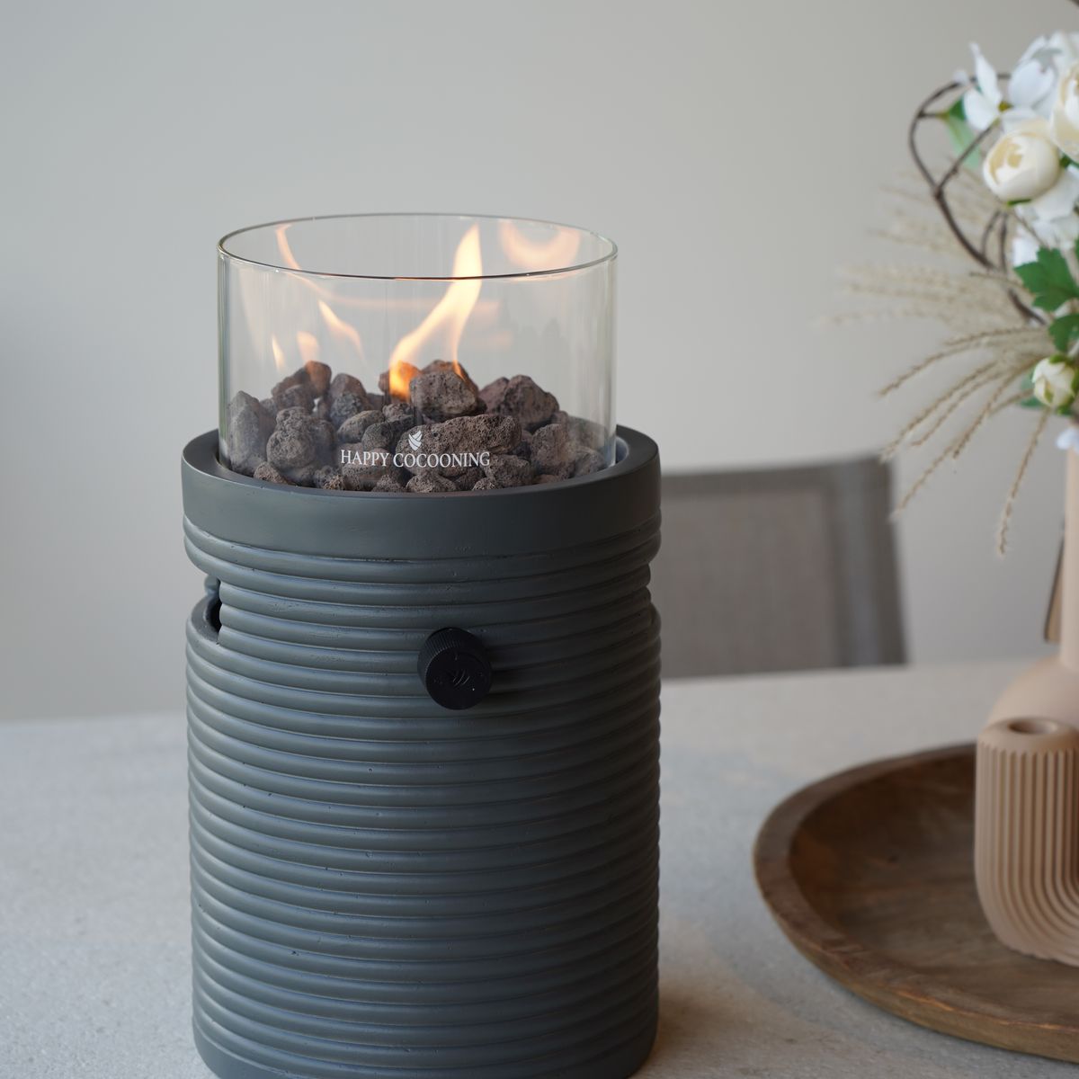 Happy Cocooning Lumi Groove Tabletop Gas Fireplace