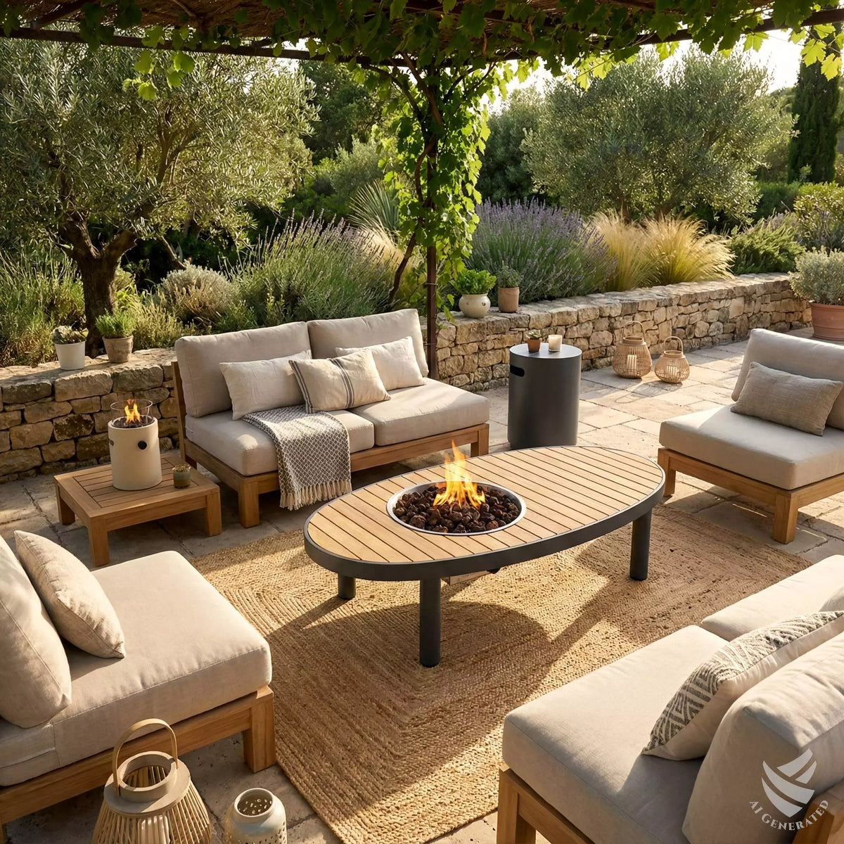 Happy Cocooning Riviera 140 Gas Fire Pit Table