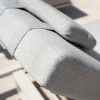 Hatia Double Sun Lounger Latte Two Seater For Couples With Weather Ready Powder Coated Aluminium Frame