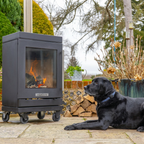 BBQube HeatQube Outdoor Wood Stove | Mobile Patio Heater