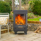 BBQube HeatQube Outdoor Wood Stove | Mobile Patio Heater
