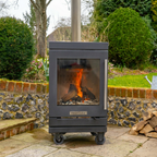 BBQube HeatQube Outdoor Wood Stove | Mobile Patio Heater
