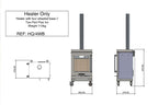 BBQube HeatQube Outdoor Wood Stove | Mobile Patio Heater