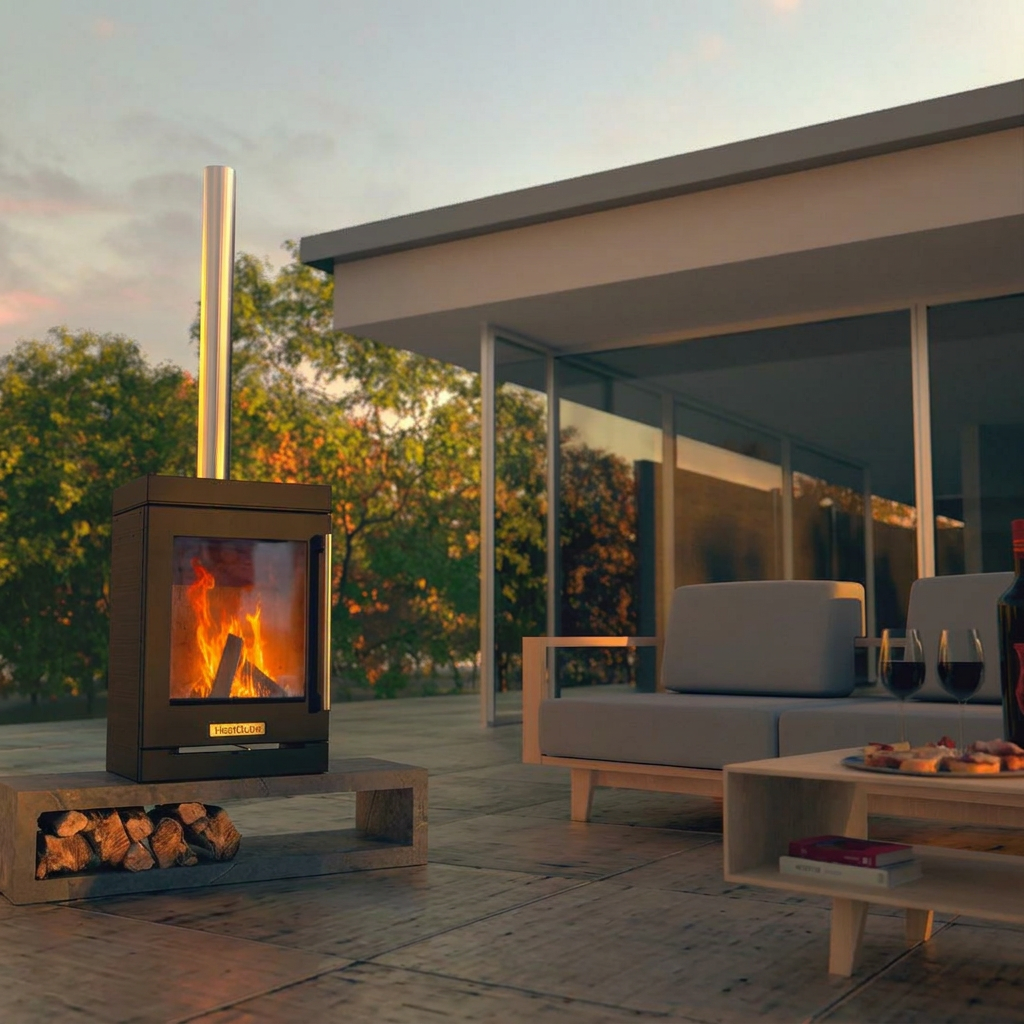 BBQube HeatQube Outdoor Wood Burning Stove Heater Core