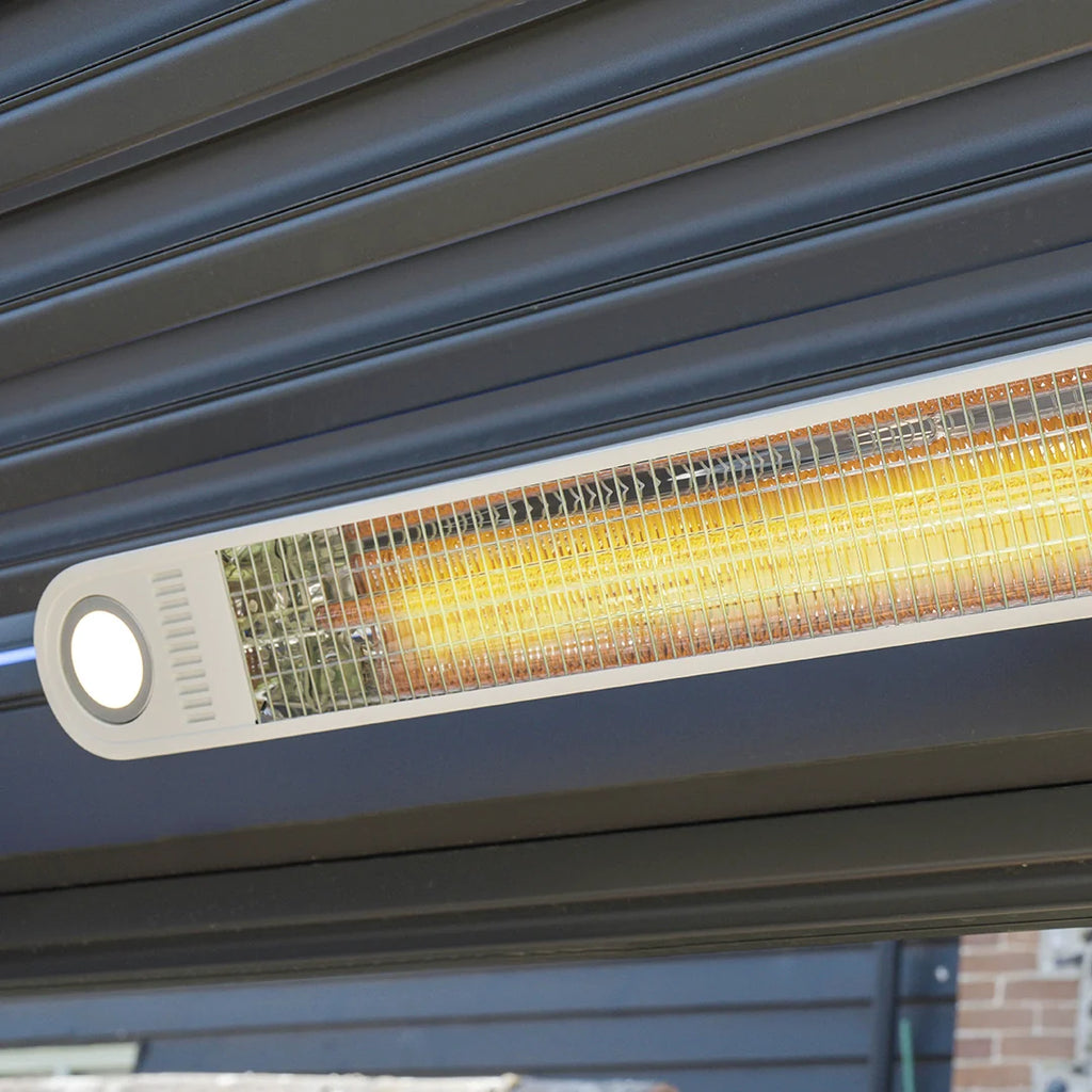 PergoSTET Motorized Wall & Ceiling Mount Smart Pergola Heater with Integrated LED Light (1500W)
