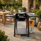HOT WOK Comfort Table | Powder-Coated Steel Outdoor BBQ Grill Trolley & Cart
