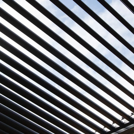 PergoSTET Plus Frame Only 4m x 4m Square Pergola with LED Lighting in Grey