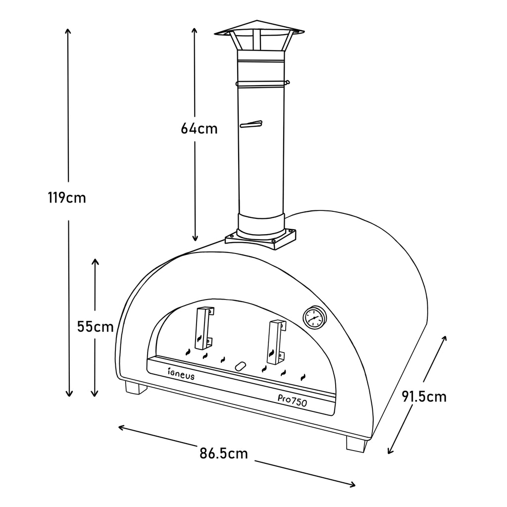 Igneus Pro 750 Wood‑Fired Pizza Oven