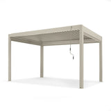 PergoSTET Plus Frame Only 3m x 4m Rectangular Pergola with LED Lighting in Latte
