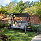 Lima Deluxe Aluminium Swing Seat in Washed Grey