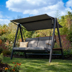 Lima Deluxe Aluminium Swing Seat in Washed Grey