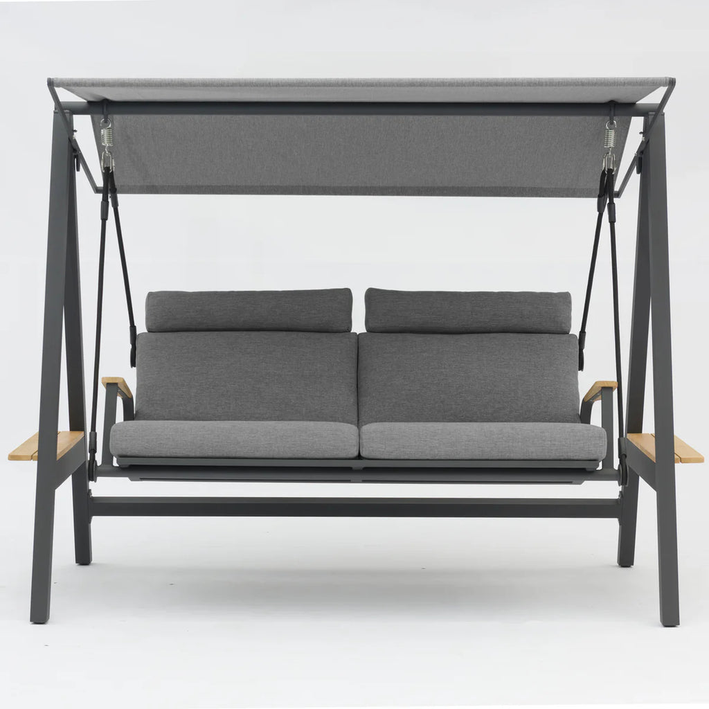 Lima Deluxe Aluminium Swing Seat in Washed Grey