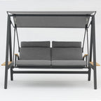 Lima Deluxe Aluminium Swing Seat in Washed Grey