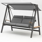 Lima Deluxe Aluminium Swing Seat in Washed Grey