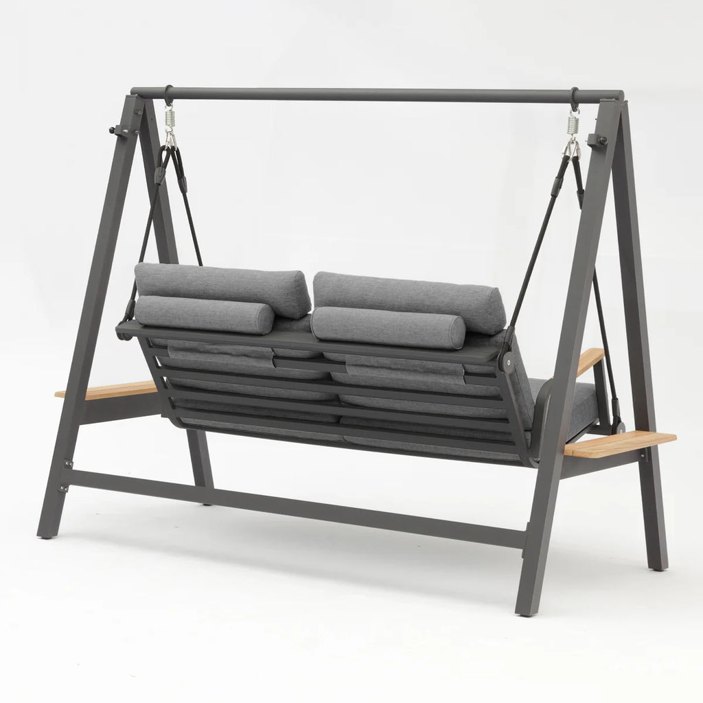 Lima Deluxe Aluminium Swing Seat in Washed Grey