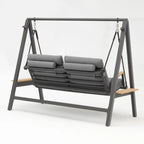 Lima Deluxe Aluminium Swing Seat in Washed Grey