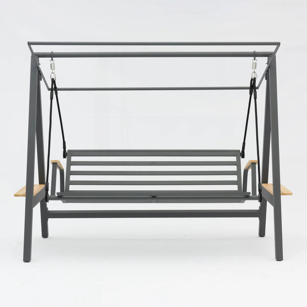 Lima Deluxe Aluminium Swing Seat in Washed Grey