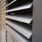 PergoSTET Deluxe 3m x 6m Rectangular Pergola with Motorised LED Louvres, Louvred Side Panels and Manual Side Blinds in Grey