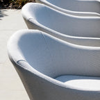 Luna 8 Seat Outdoor Fabric Oval Dining Set with Albatross Extending Table in Oyster Grey