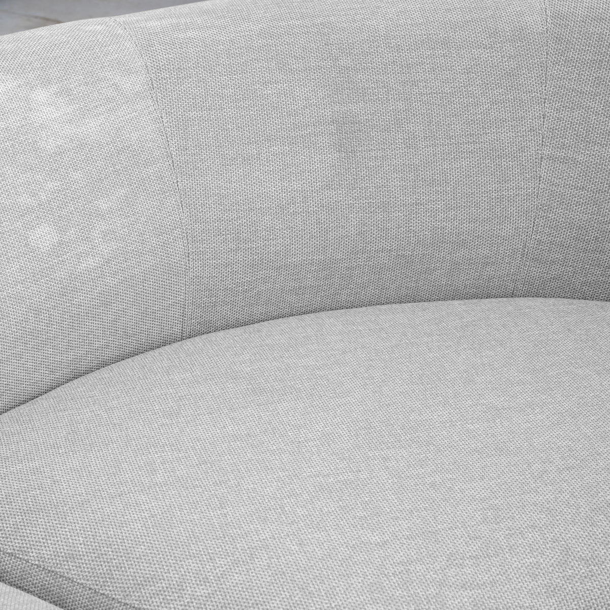 Luna Outdoor Fabric Large Curved Corner Sofa Set with Altura Rising Table in Oyster Grey