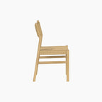 Marlow 8 Seat Dining Set with Woven Bench in Light Oak