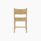 Marlow 8 Seat Dining Set with Woven Bench in Light Oak